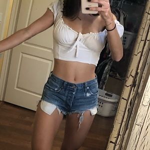 White crop top